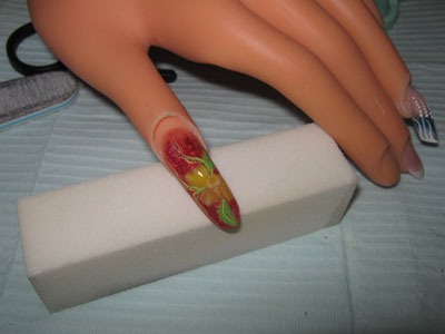 pose d'ongles déco 3d couvert